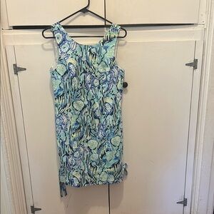Lilly Pulitzer Blue and Green Floral Dress size 6